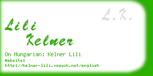 lili kelner business card